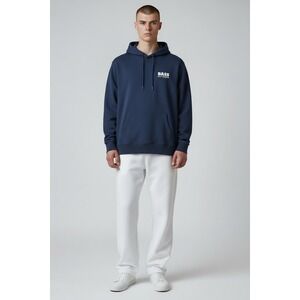 Bass Outdoor Mens‎ Hoodie Sweatshirt Graphic Logo Activewear, Navy, Size S, NWT